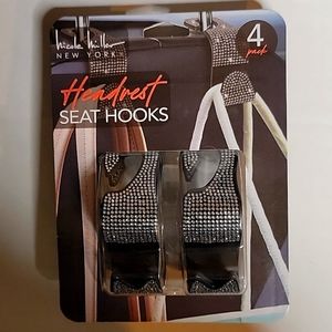 Nicole Miller rhinestones headrest seat hooks